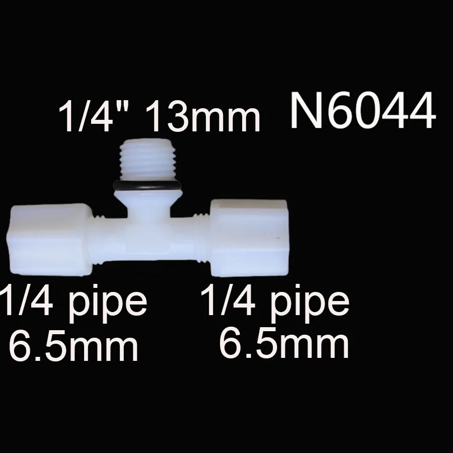 เครื่องกรองน้ำอุปกรณ์เสริม1/8 1/4 3/8 1/2 3/4ท่อ OD 1/8 1/4 Aquarium Quick RO น้ำไนลอน Joint ข้อศอกตรง Tee