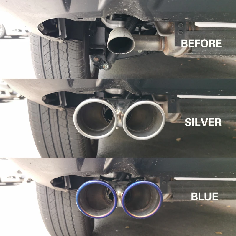 Duel Muffler Exhaust Tip Tail End Pipe Nozzle Decorative Car Accessories Auto Parts for Nissan X-Trail XTrail T32 2014-2021