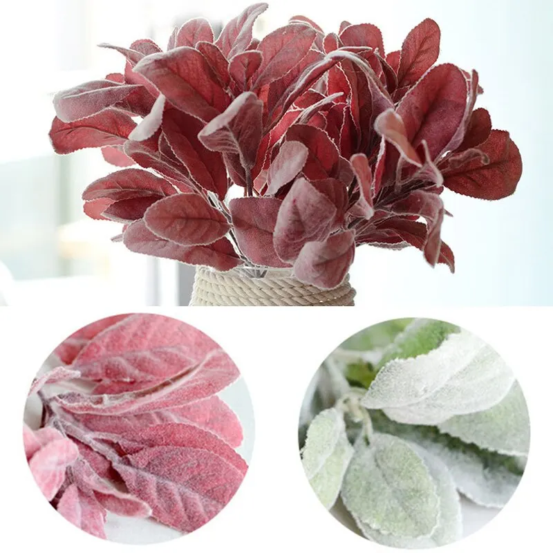 1 PC  36CM Artificial Fake Leaf Fluff Leaves Flower Home Wedding Bar Office Bedroom Photography Decoration