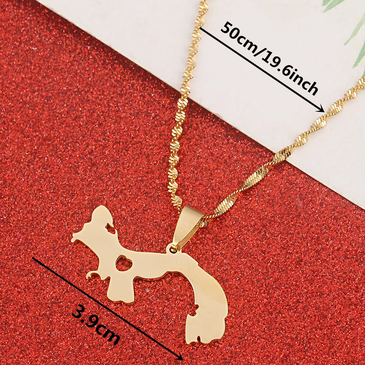 Stainless Steel Gold Color Panama Map Pendant Necklaces Panamanian Heart Charm Jewelry