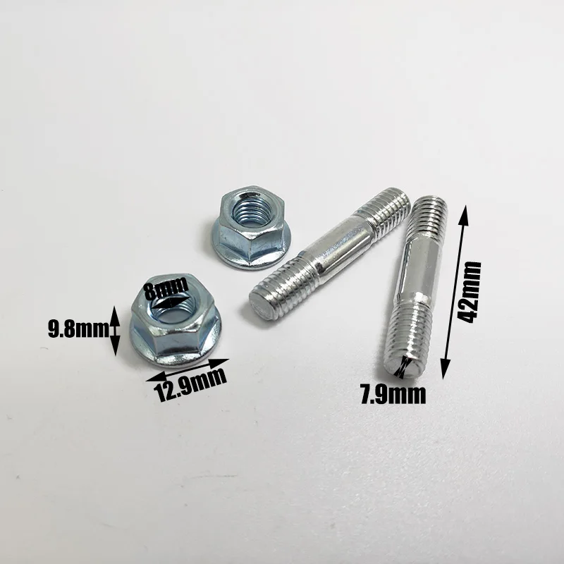 Kit de pernos de tuercas de barra de motor de motosierra, herramienta eléctrica de tornillo hexagonal para BaumrAg SX62 62cc, Komatsu 4500 5200 5800, 4 Uds.