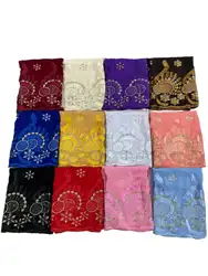 Free Shipping Latest African Women 100% Cotton Scarf Muslim Women Hijab Scarfs Big Size Cotton Scarfs for Shawls Pray Shawls