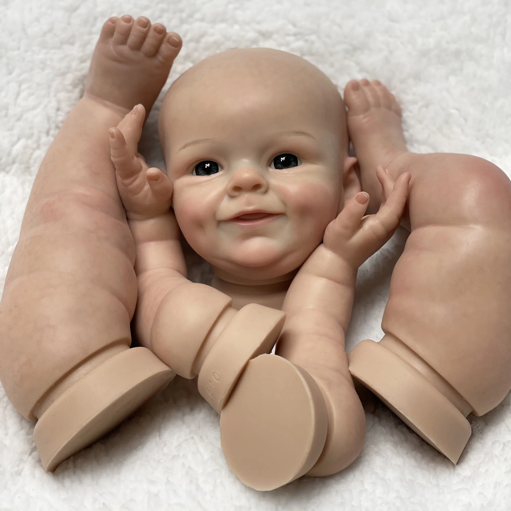 22 Inch Bebê Reborn De Silicone Pеборн Cиликоновый Unfinished Un/painted DIY Bebe Reborn Solid soft Silicone Doll Kits