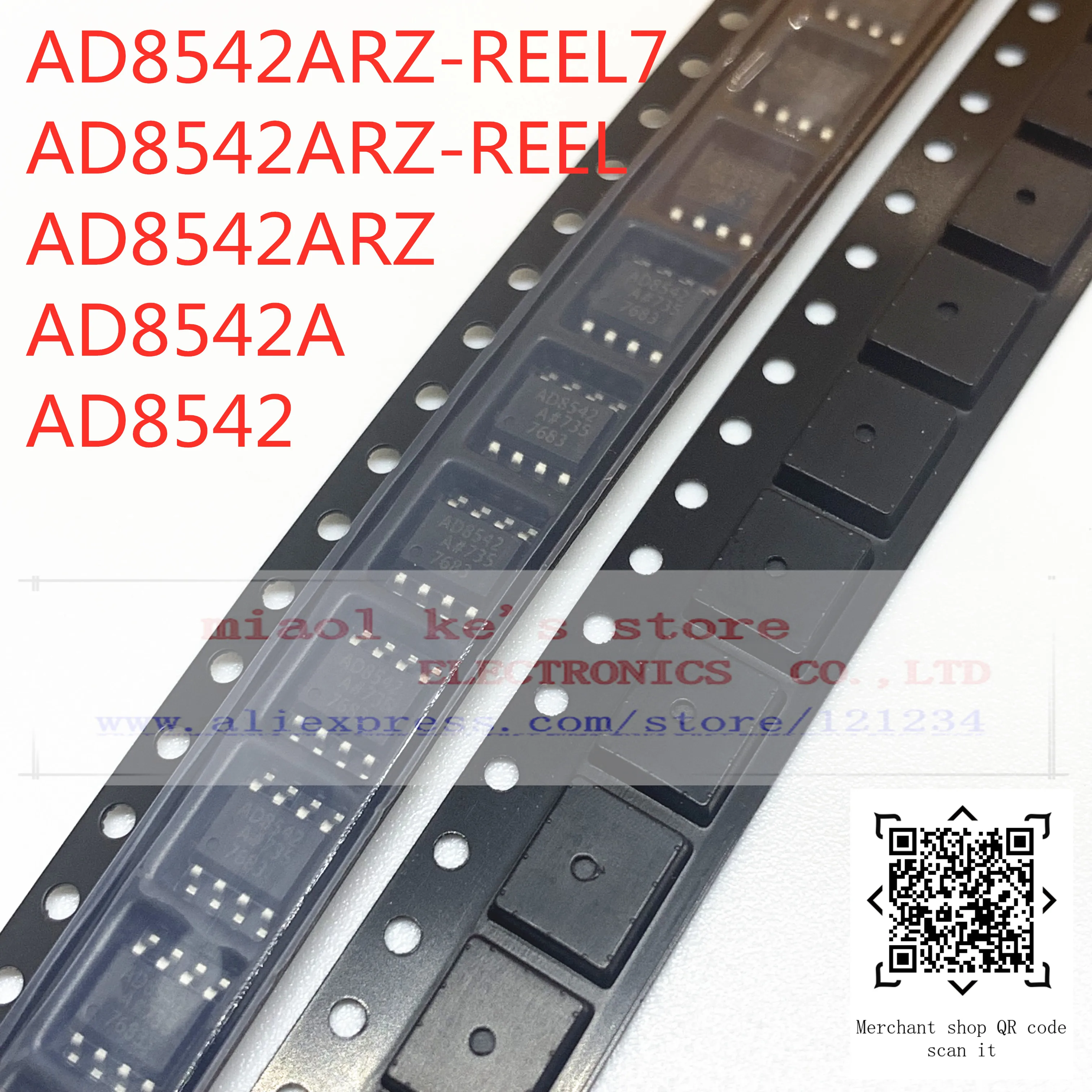 [5pcs-50pcs]100%New original: AD8542ARZ-REEL7 AD8542ARZ-REEL AD8542ARZ AD8542A AD8542 - IC OPAMP GP 2 CIRCUIT 8SOIC