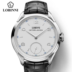 LOBINNI Seagull Mechanical Hand Wind Movement часы механические relogio men wrist watch luxury Christmas gift for boy