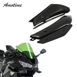 For KAWASAKI ZX-6R ZX 6R ZX6R Motorcycle Fairing Parts Aerodynamic Wing Kit Fixed Winglet Fairing Wing