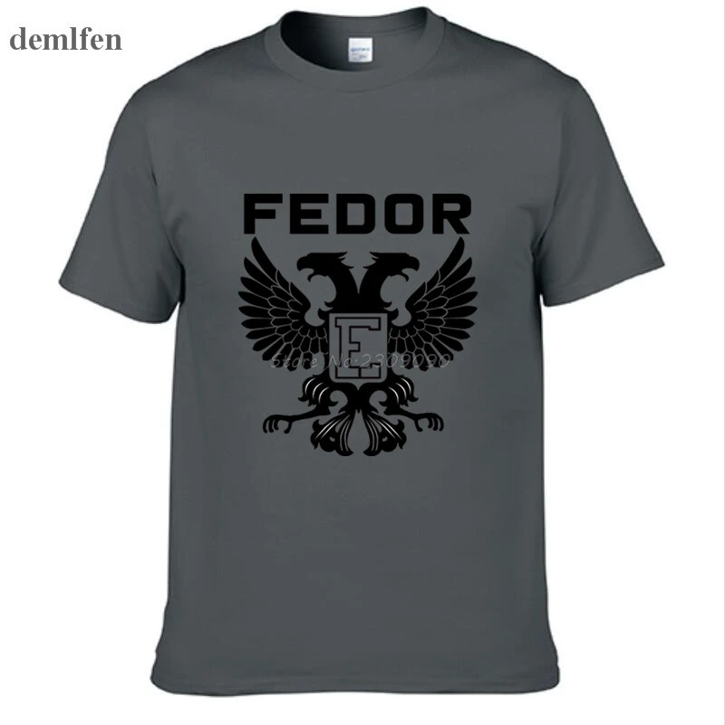 New Pride FC Russian Fighter Legend Fedor Emelianenko Men Cotton T Shirts Short Sleeve Tops Tees