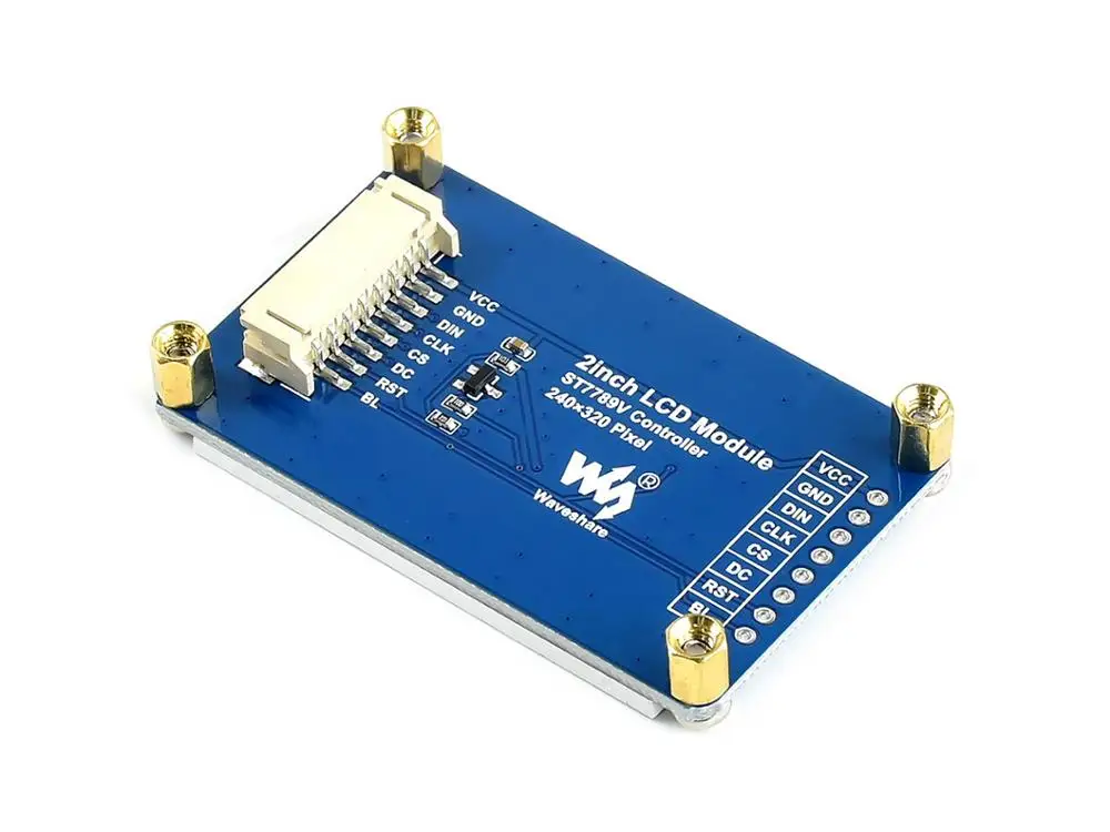 Resolução do módulo 240 × 320 do lcd de 2 polegadas, tela do ips com controlador incorporado, comunicando através da relação spi