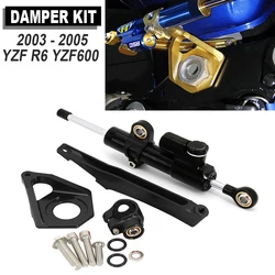 Motorcycles Steering Stabilize For YAMAHA YZF600 YZF R6 2003 2004 2005 Damper Bracket Mount Kit