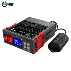 Controlador Digital de temperatura y humedad, termómetro, higrómetro, Incubadora, termostato, Humidistat, STC-3028, AC 110V, 220V, envío directo