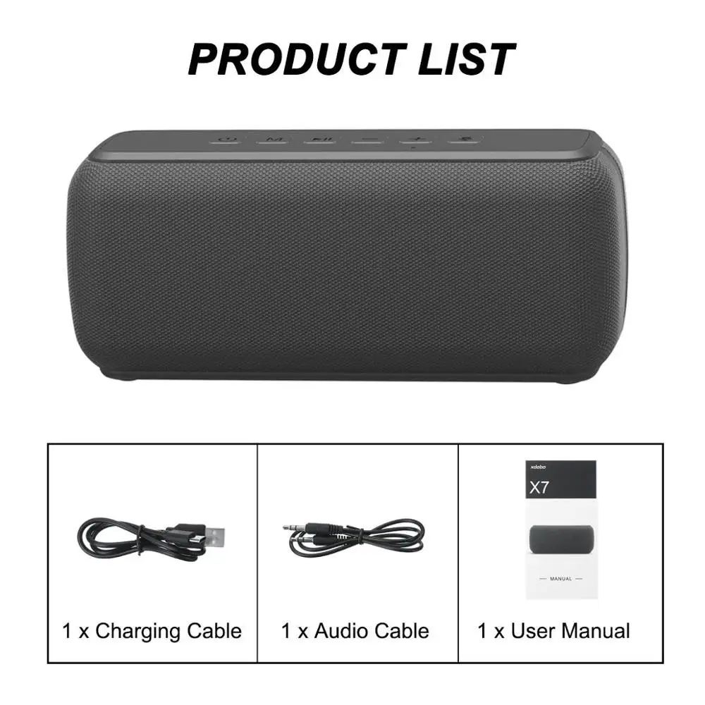 Портативная Водонепроницаемая уличная bluetooth-колонка, 50 Вт, TWS стерео сабвуфер, колонка, музыкальный центр, сабвуфер