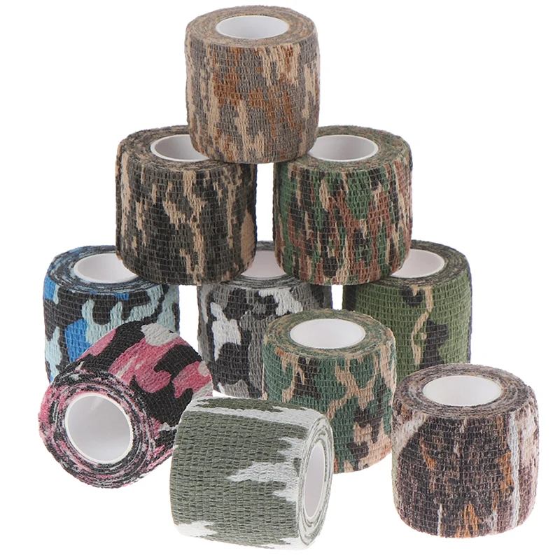 Multi-funzionale Camo Nastro Non tessuto di Auto-adesivo Camouflage Caccia Paintball Airsoft Rifle Impermeabile Non-Slip Stealth Nastro