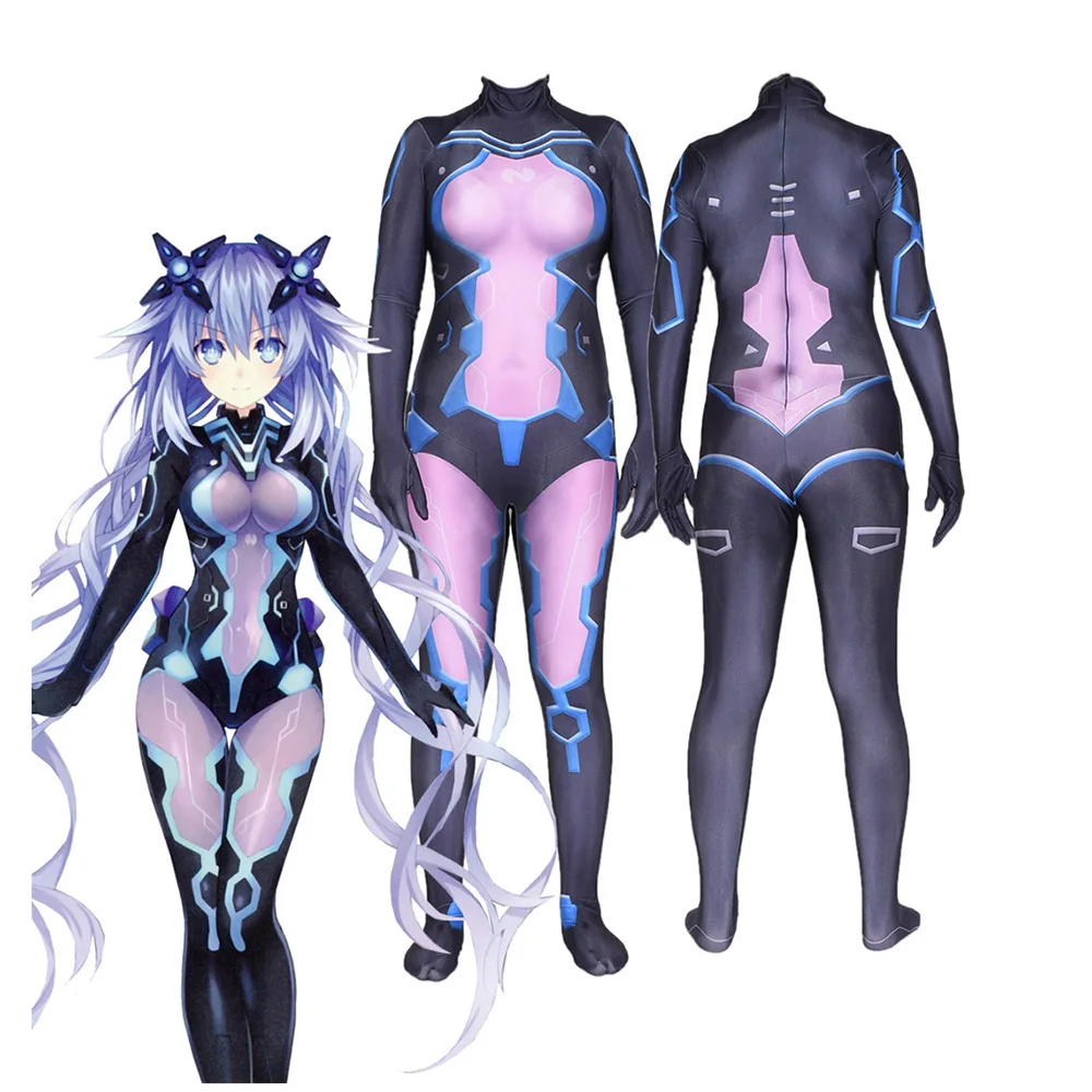 Anime Game Hiperdimension Neptunia Cosplay Costume Halloween Tights Jumpsuits Zentai Suits Female Girls Costumes Adults Kids