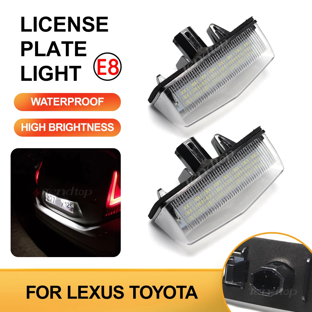 No Error LED License Plate Light Number Lamp For Toyota Prius XW20 XW30 Prius Plus/V Venza Matrix RAV4 For Lexus CT200h Scion tC