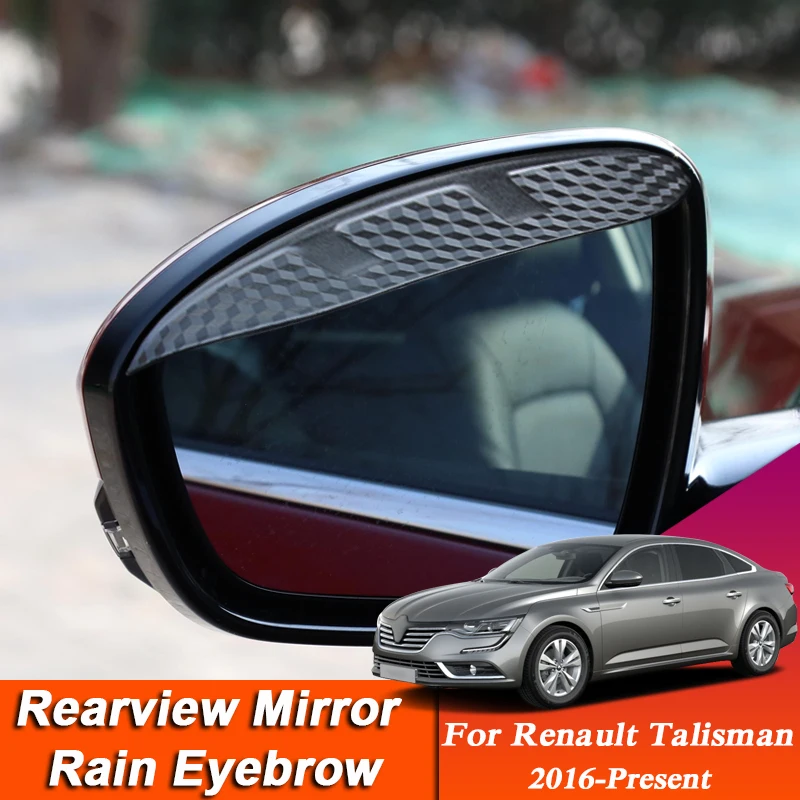 

2pcs Car-styling For Renault Talisman 2016-Present Carbon Fiber Rearview Mirror Eyebrow Rain Shield Anti-rain Visor Accessories