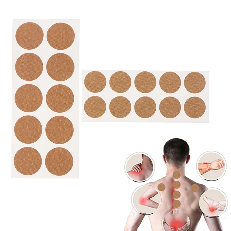 Patchs magnétiques pour le corps, autocollants, point d'acupuncture naturel, 21mm, 10 pièces