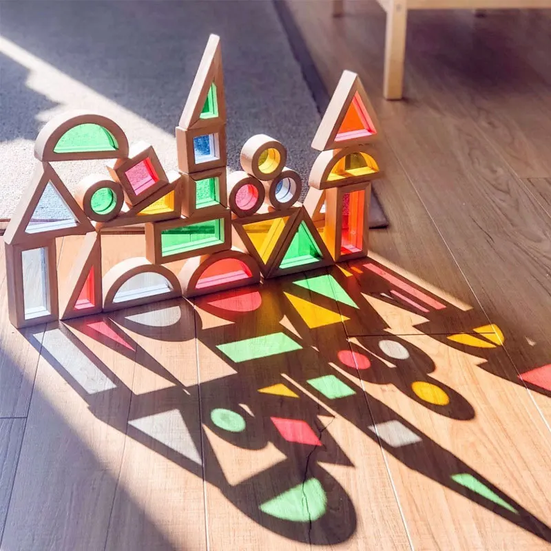 Juego De Arcoíris De Colores Primarios Montessori De Madera | Cuotas