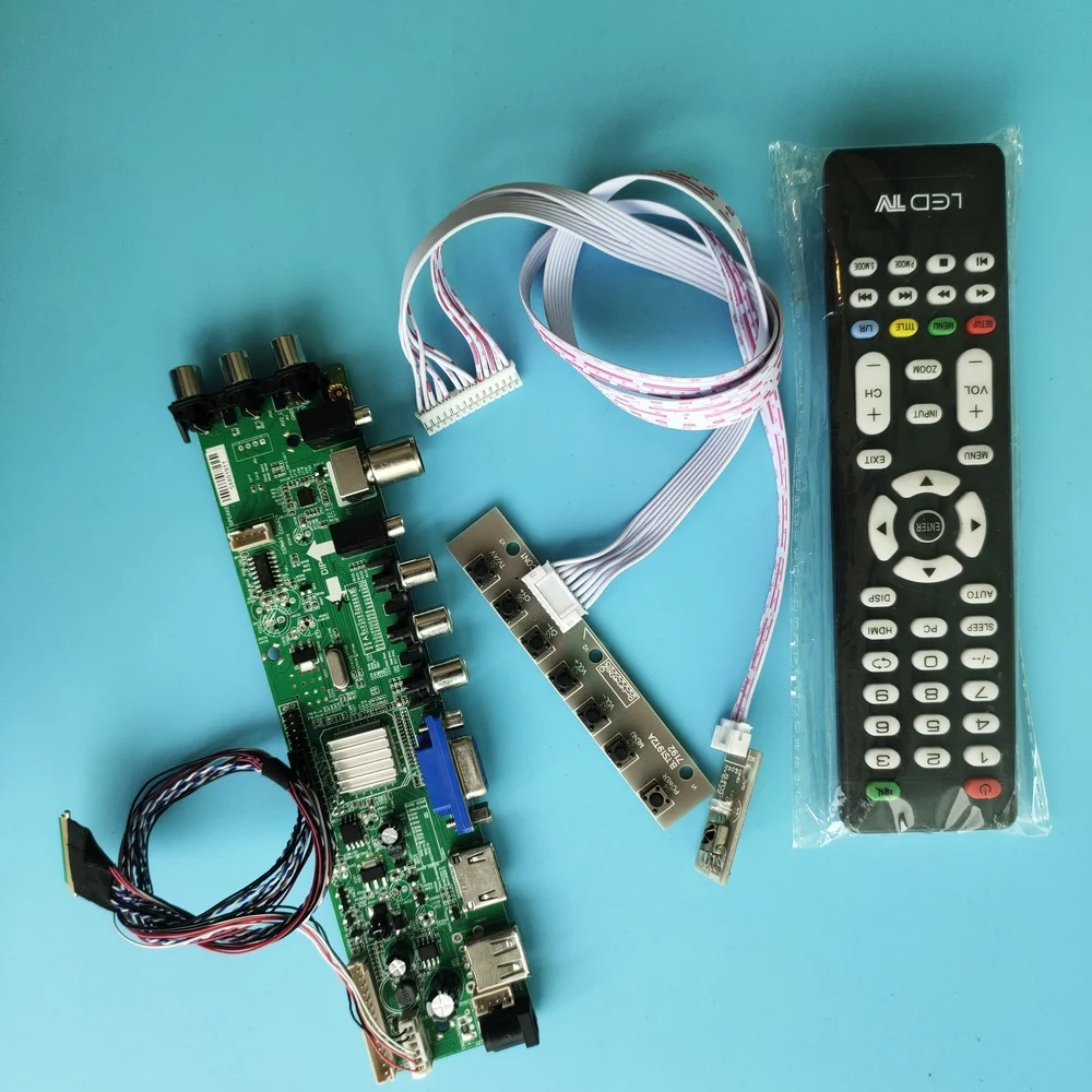 Kit For LTN156AT32-701/LTN156AT32-W02 Signal controller board 40pin remote DVB-T2 1366X768 HDMI AV digital LED USB VGA TV remote