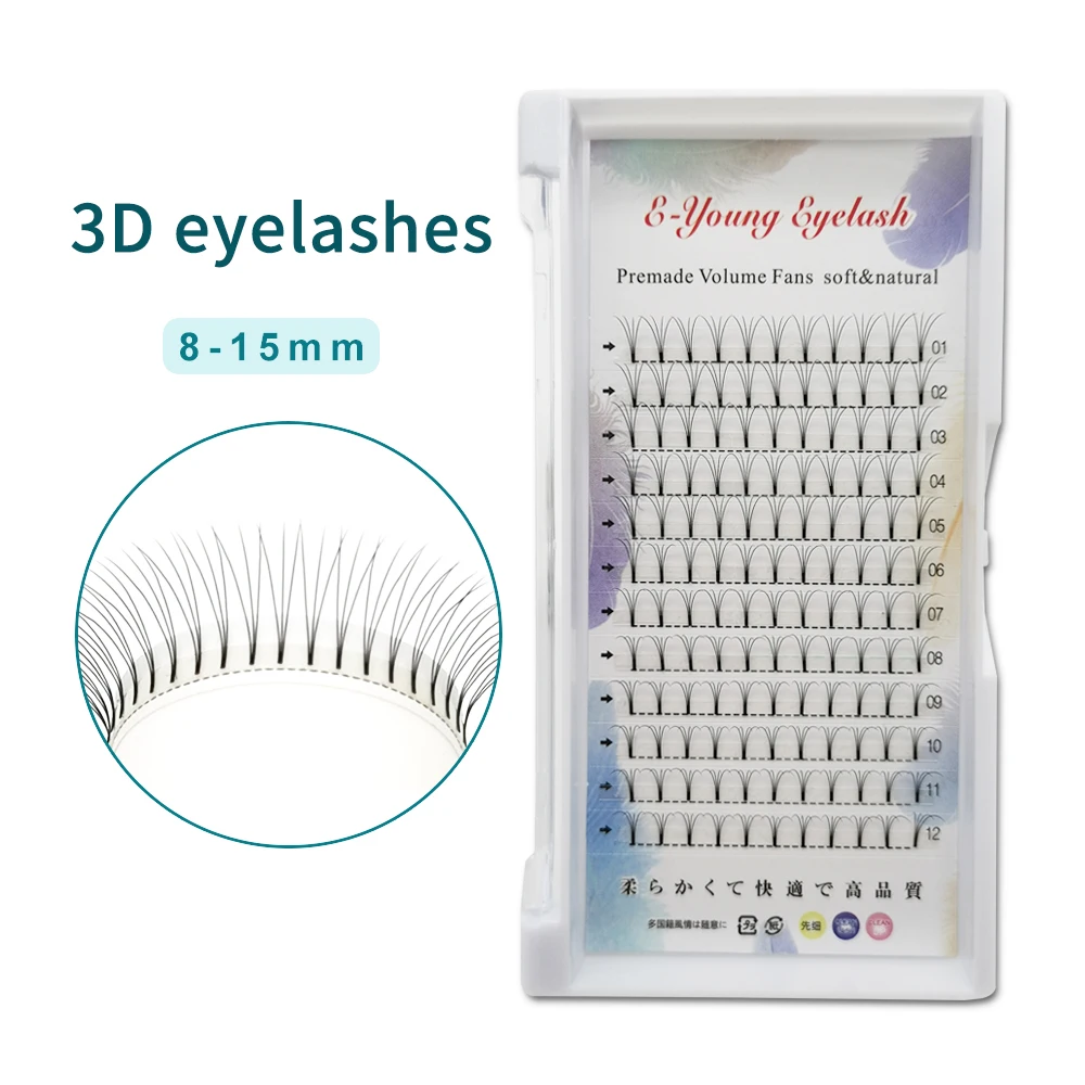 Individual Eyelashes Mink Wispy Premade Fans Volume Eyelash Extensions Handmade Fans Pre Made Eyelashes 3d C/D Curl 8 -15mm