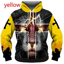 Jesus Is My Savior 3D All Over Printed Lion Hoodie/Sweatshirts for Men and Women