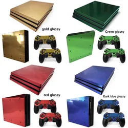 Gold red grey Green glossy Custom design decal for ps4 pro vinyl decal skin sticker