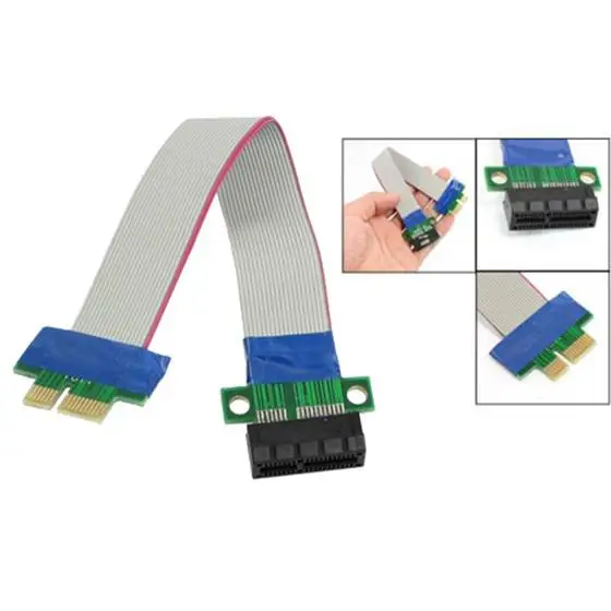 PCI Expres X1 PCI E Riser Card Extender Extension Ribbon Flex Relocate Cable