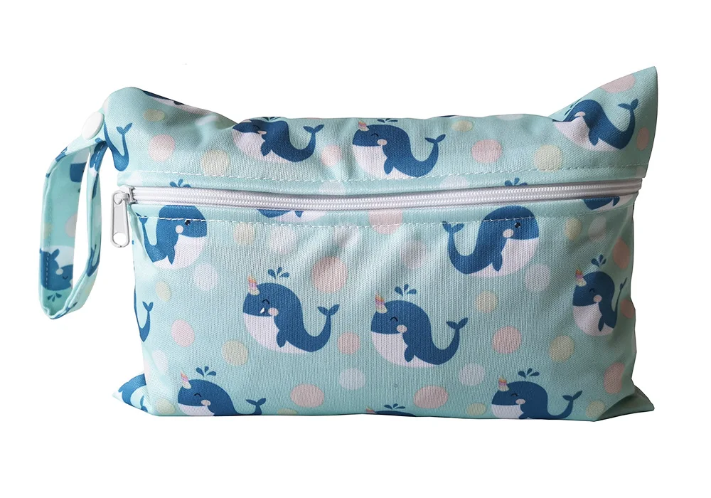 35 pattern NEW Size: 15*22.5CM Wetbags Washable Reusable Cloth diaper Nappies Bags Waterproof Swim Sport Travel Carry bag
