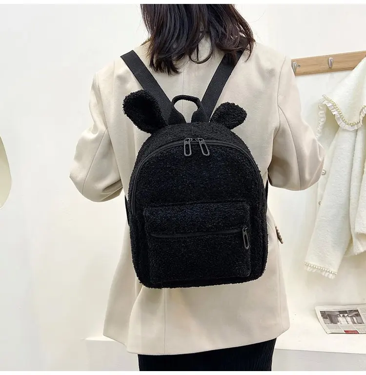 Personalisierter Bären-Rucksack mit Namen, Mädchen-Geschenke, Einkaufstasche, Rucksäcke, niedliche Ohren, Mini-Rucksack, bedruckter Kinder-Rucksack, Kleinkind-Rucksack