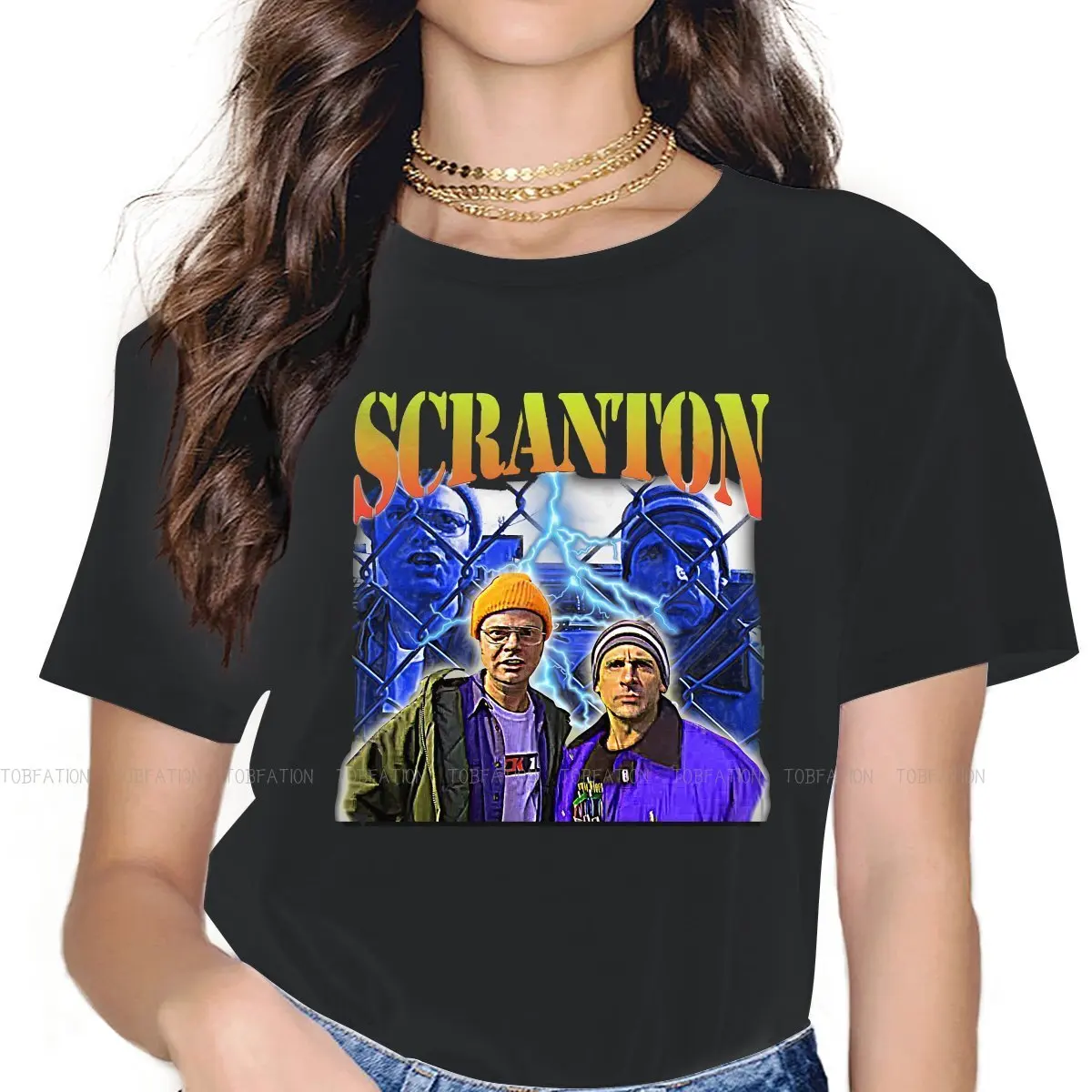 Scranton The Electric City TShirt For Women The Office Michael Scott TV Tees Fashion Female T Shirt 4XL Soft Printed Loose