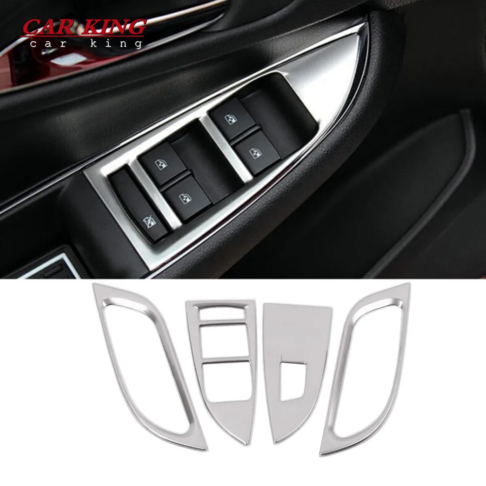 

For Chevrolet Cruze 2016 2017 2018 Car Door window glass lifting Switch cover trim Stainless steel Car styling Accessories 4pcs