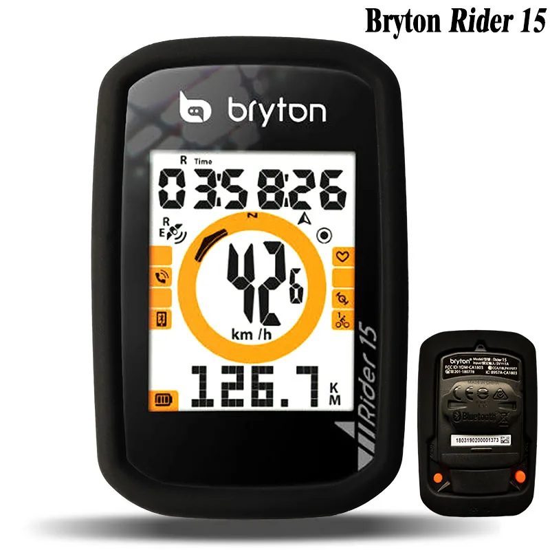 Generic Bike Gel Skin Case & Screen Protector Cover for Bryton Rider 15 Rider 10 GPS Computer Case for R15 R10 Bryton One