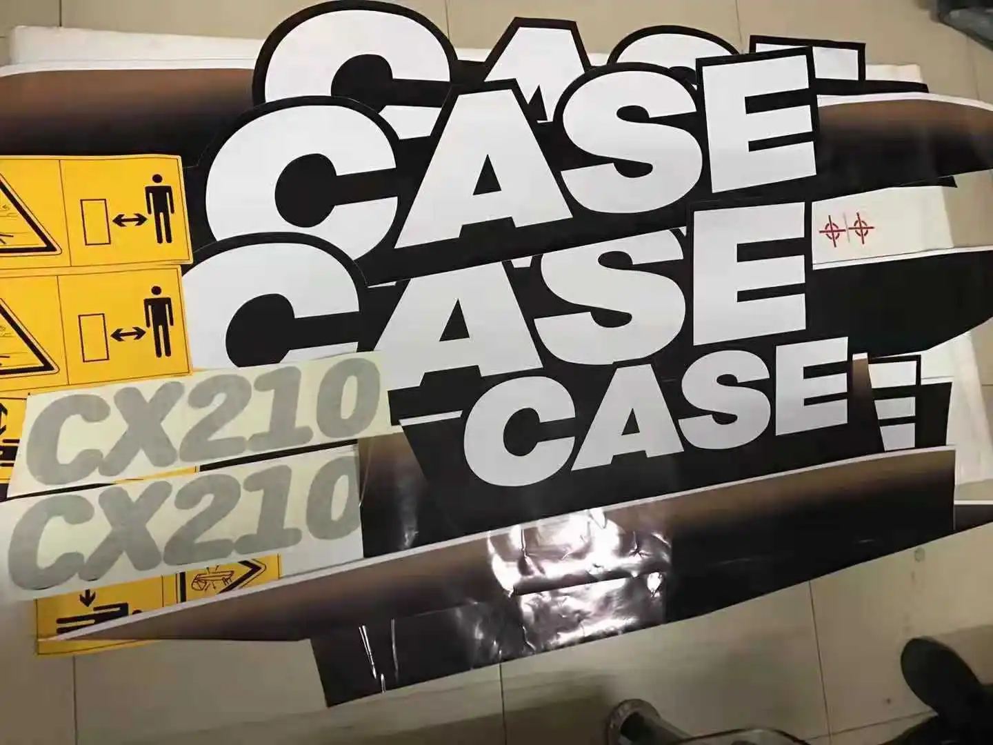 For Case Excavator Parts CX55/75/210/220/240/360B whole car stickers/labels car logo signs