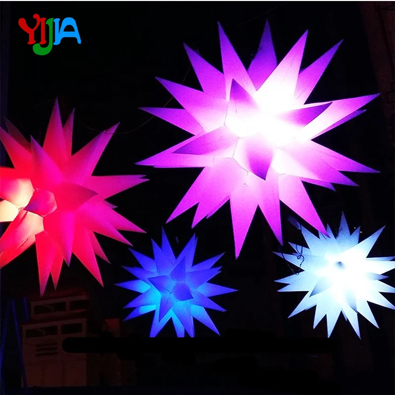 Hot sale Hanging LED Lighting  inflatable star with color changeable led light for party,event decoration (31 spike)