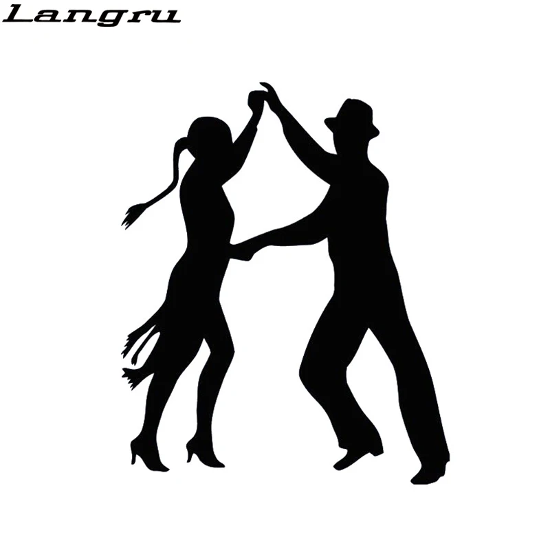 Langru 12.6*15.5CM Passionate Latin Dance Tango Car Stickers Waterproof Vinyl Decals Accessories Jdm