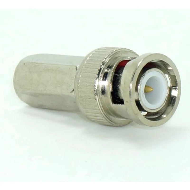 2/5/10PCS BNC Male Twist-on RG59 Connector Security CCTV Accessories Communication Converter Connect An RG-6 Coaxial Cable