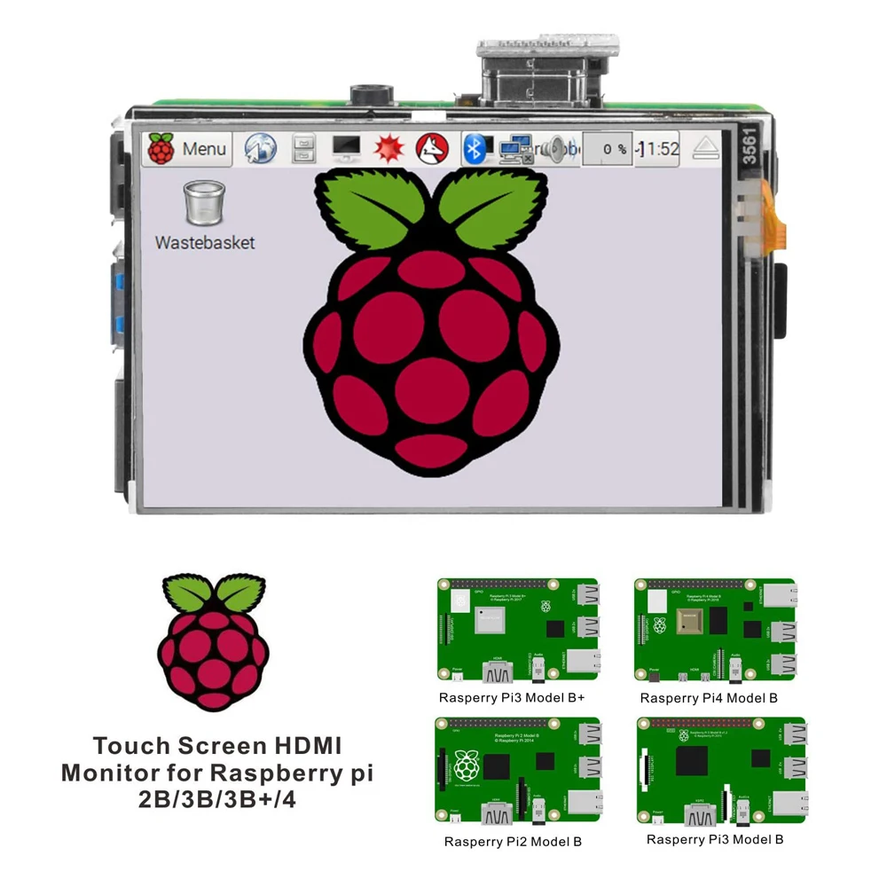 3.5 Inch TFT LCD Display Module 480x320 RGB Pixels Monitor for Raspberry Pi 3 Model B + Pi 4