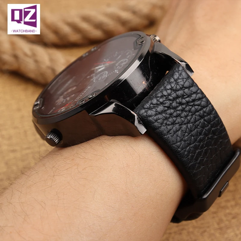 Top Grain Leather watchband for diesel Watch band 22mm24 26 27 28 30mm strap for DZ7312 DZ4281 DZ7214 DZ7333 4283 watch bracelet