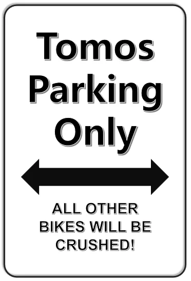 Tomos Parking Only Warning Aluminum Metal Sign Heavy Duty Tin Signs Decoration Signs