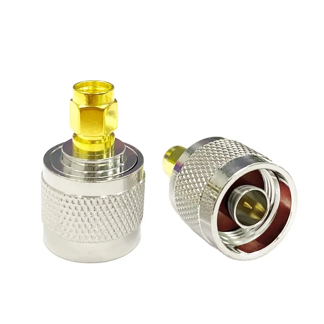 1PC  N Type Male to  RP-SMA Plug Inner Hole  RF Coax Adapter Straight 50Ohm  Nickelplated  NEW Wholesale SMA TO N Convertor