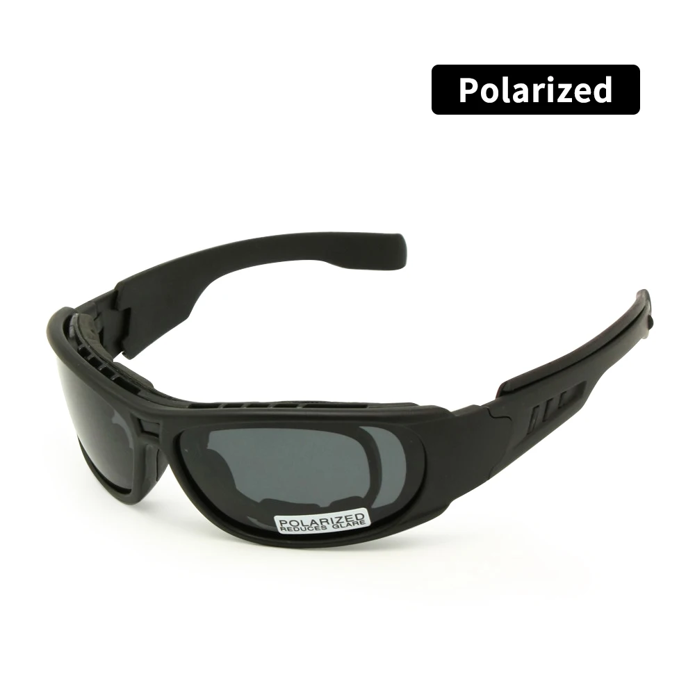 

Polarized Outdoor Sunglasses Model C6 Sports Goggles Rx Insert 4 Lens Kit Men Combat War Game Tactical Glasses