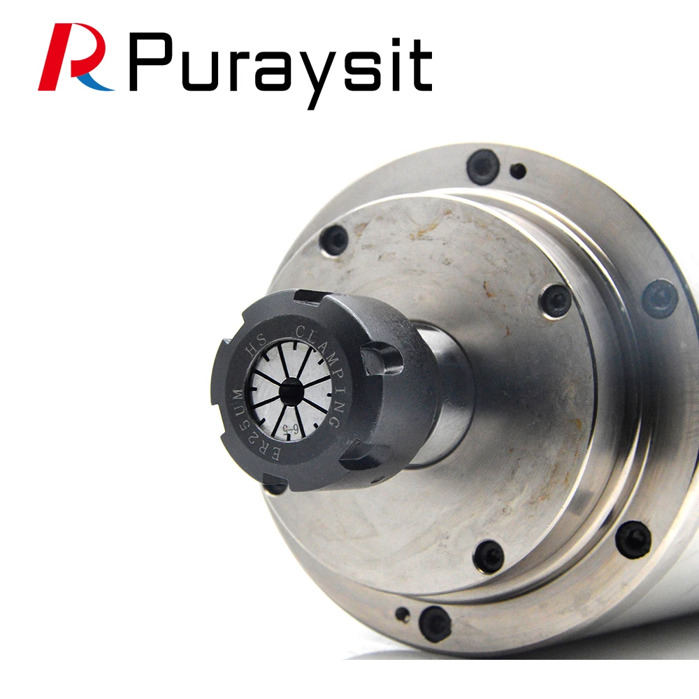 Puraysit eixo de resfriamento de água GDZ-125-5.5KW er25 380v 8a 220v 12a 24000rpm motor de eixo de roteador cnc para máquinas de roteador cnc