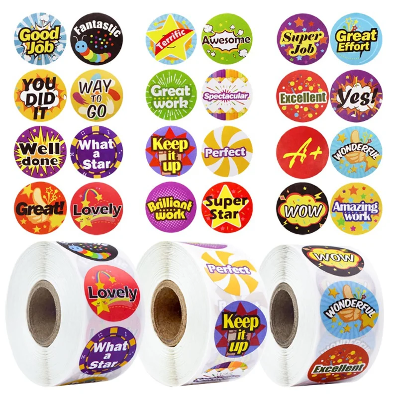 500 pcs/pack cartoon aniamls sticker teacher reward stickers school student 