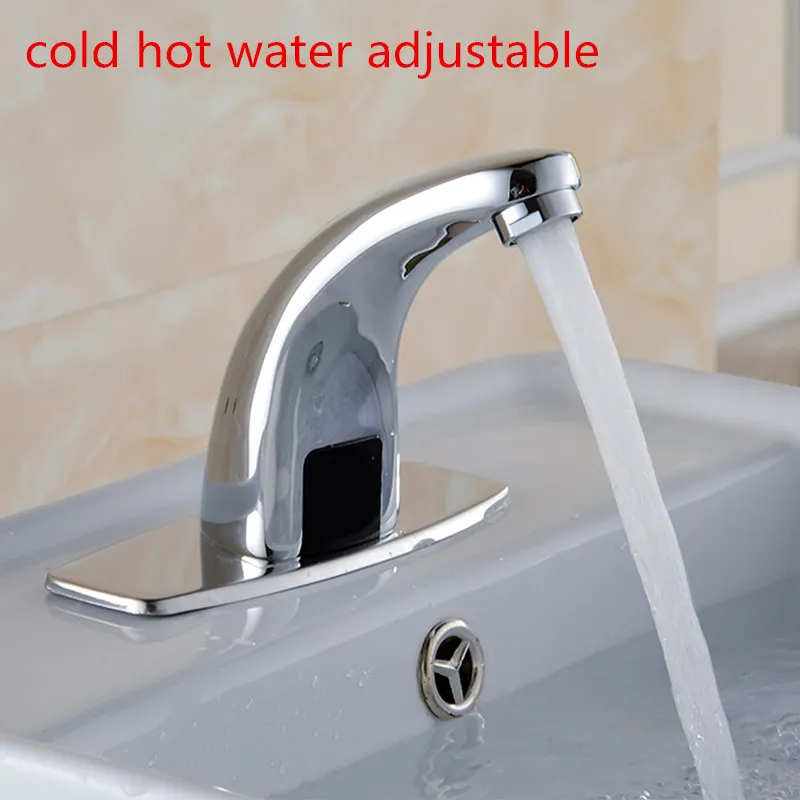 Hands Free Infrared Water Tap Hands Touchless Cold Inductive Electric Basin Faucet Bathroom Automatic Sink Mixers Sensor Tap