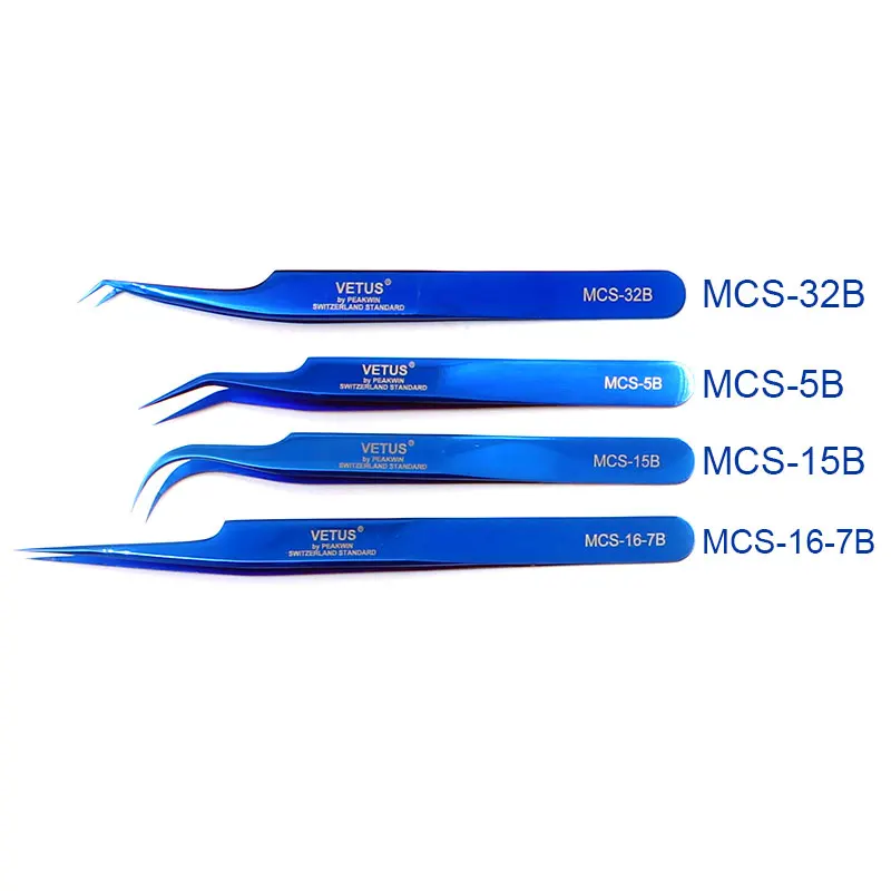 High Precision Lashes Tweezers Stainless Steel Non-magnetic Volume Eyelash Extension Tweezers Excellent Closure Makeup Tool