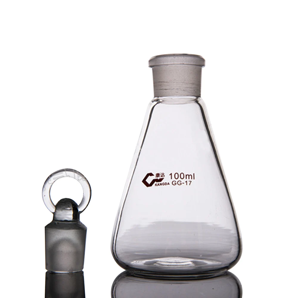 25-250ml Conical flask Frosting Triangular flask High borosilicate glass chemical experiment Chemical instruments