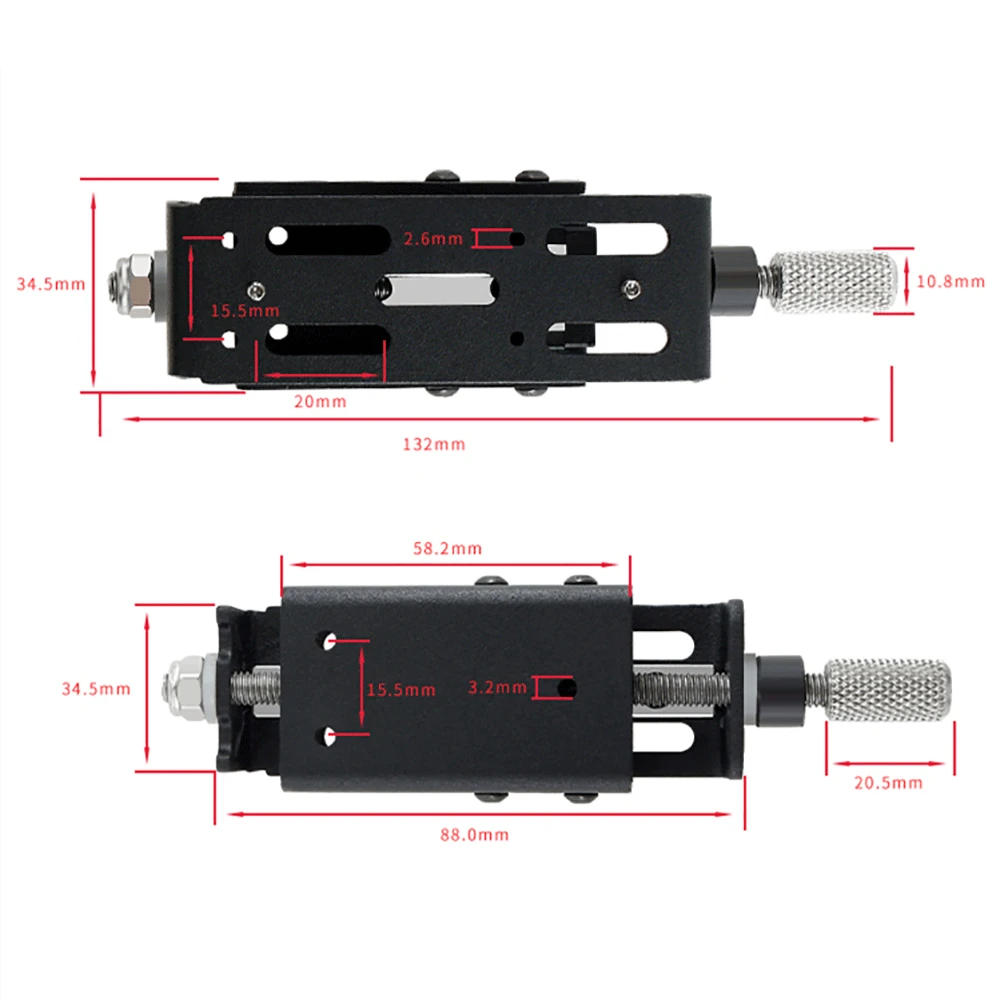 Engraving Machine Laser Head Z axis Slideway Lifting Adjustable Screw Module Laser Head Focusing Metal Fixed Mounting Bracket