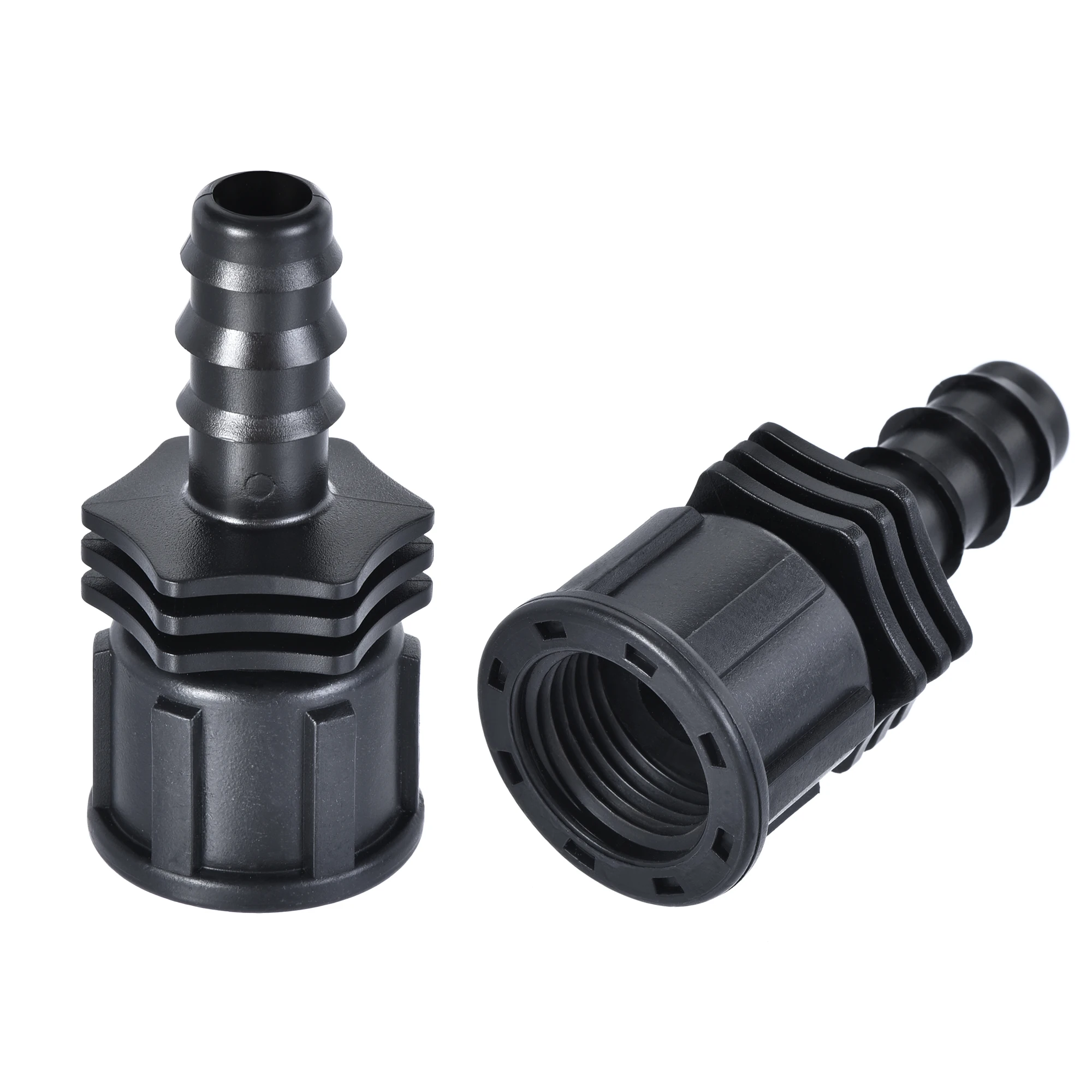 

Uxcell 2Pcs ABS Hose Barb Fitting Coupler 13mm Barb G1/2 Female Thread Black