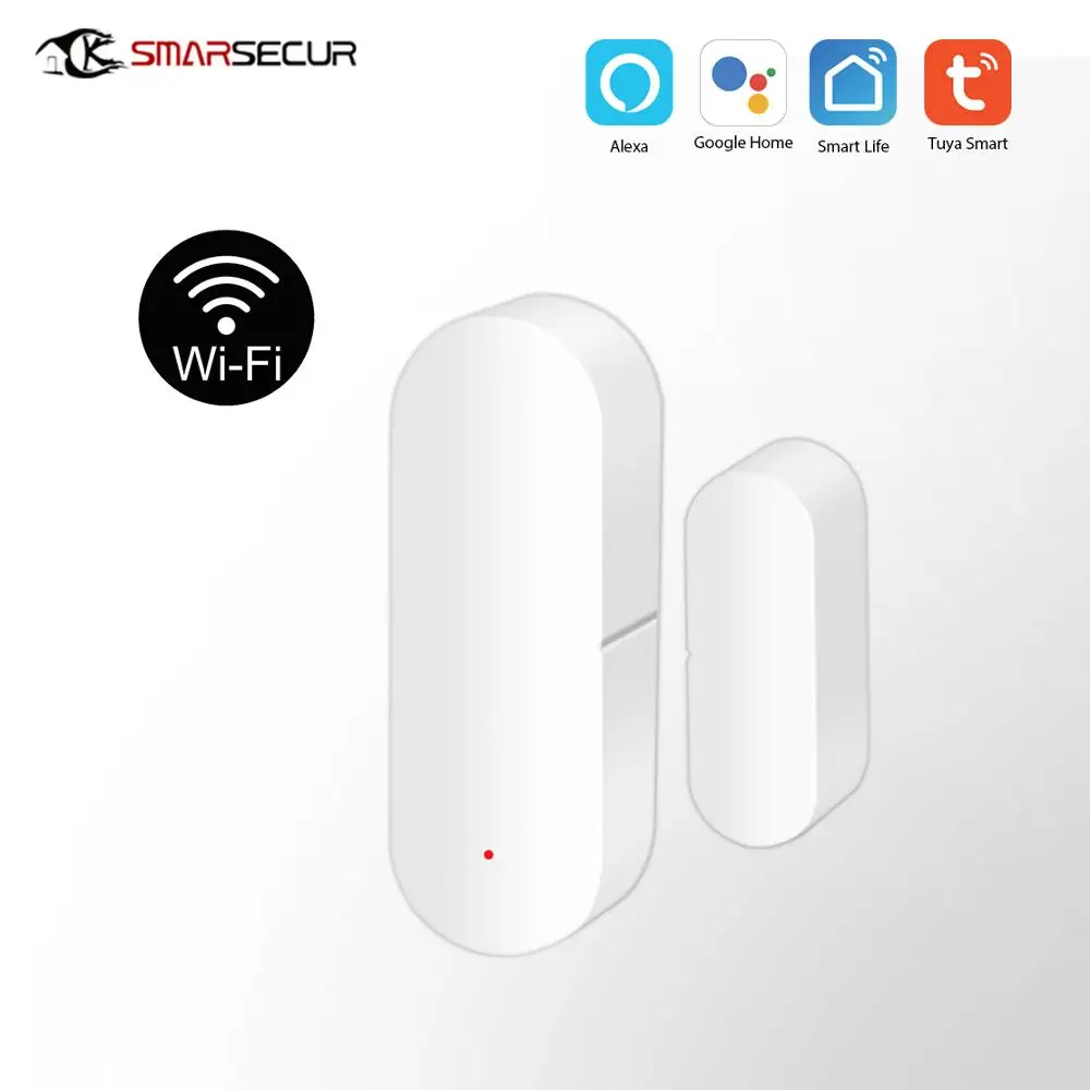 Tuya Smart WiFi Door Window Sensor Magnetic Contact Mobile APP Remote Control Alarm Push Work With Alexa Google Assistant IFTTT