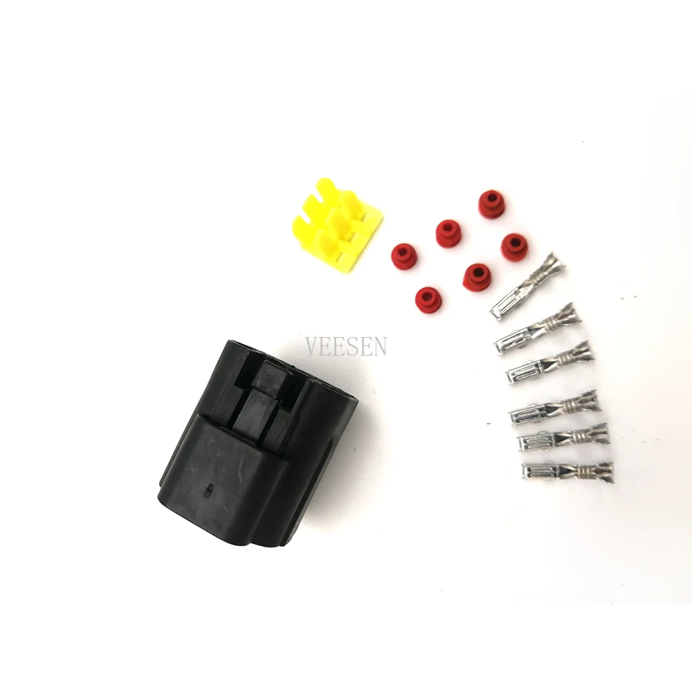 Waterproof Wire Connector Plug 10SET 6Pin Female  Lamp connector Auto Sealed Electrical Car Truck Connectors