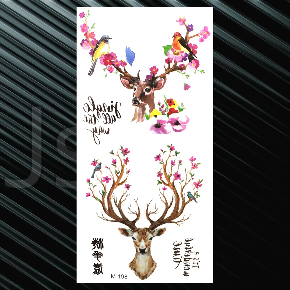 Large Rose Temporary Tattoos For Women Girls Adult Peony Lily Plum Flower Fake Tattoo Stickers Arm Thigh Art Tatoos Waterproof